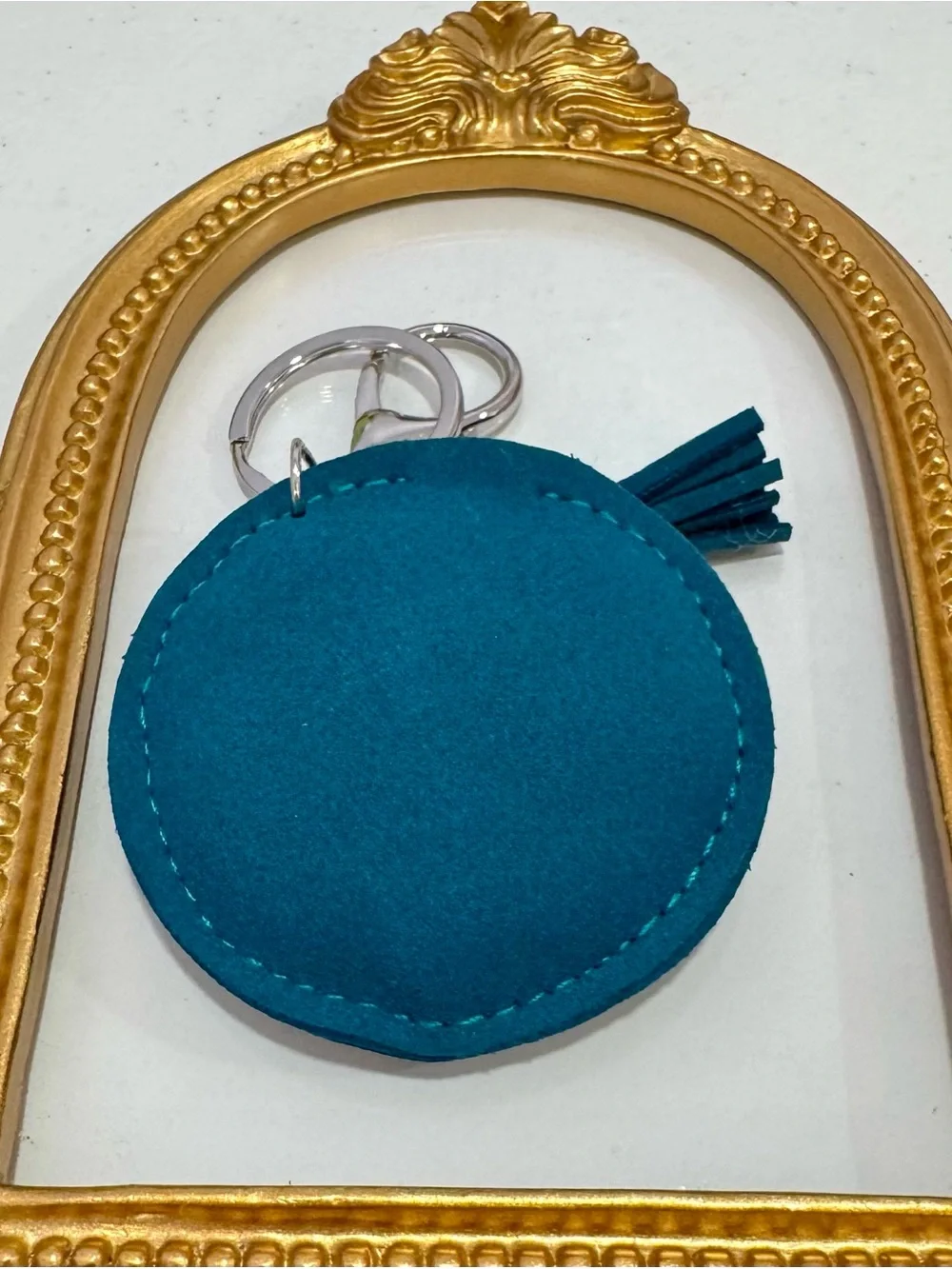 New Crystal-Embellished LA Keychain with Tassel